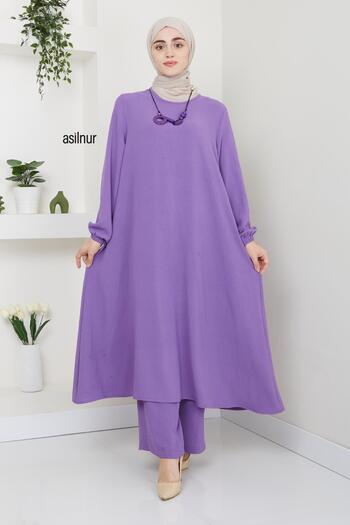 ASİLNUR Purple Mevlana Double Set