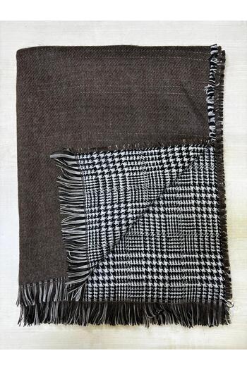 Bytoktay Double Sided Wool Houndstooth Pattern Thick Shawl Soft Textured Shawl Scarf 180*70cm