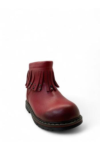 Tuğba Ortopedi 15680 Orthopedic 100% Genuine Leather Baby Girl Genuine Red Furry Inside Boots