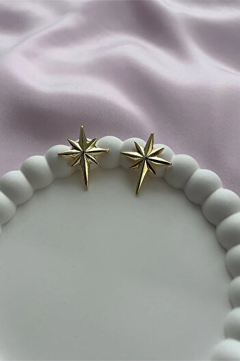 Alexis Carrel Women's Gold Polar Star Earrings