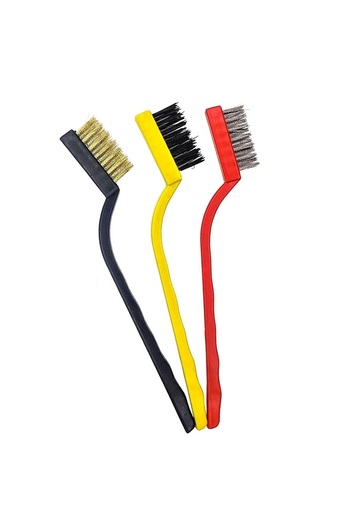 RiverWorld River World 3-Piece Iron and Copper Plastic Wire Brush Set - Hard Cleaning