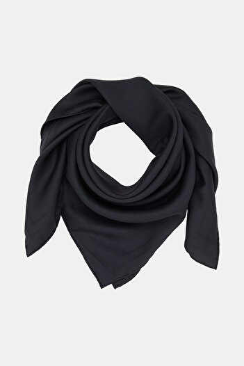 Vakko Μεταξωτό μαντήλι Jacquard Twill - Πλαίσιο - Μπλε ναυτικό