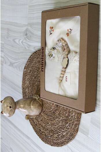 Minisse Barbosa Minisse Muslin and Blanket Set - Pacifier Holder Gift