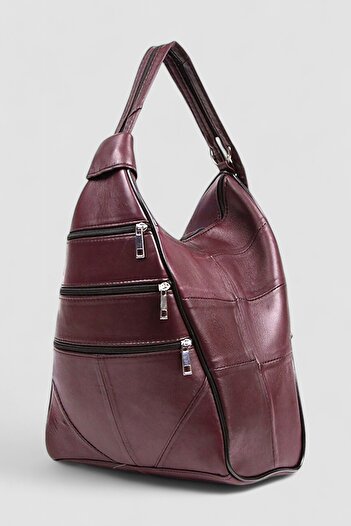 Lederax Genuine Leather Multi-Compartment Backpack and Shoulder Bag - Ld52