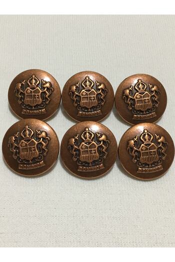 karantuhafiye Coat Trench Coat Button Metallized (Plastic) Set of 6