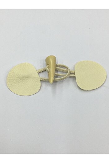 karantuhafiye Leather Unit Shepherd Button Set Cream 2 Pieces