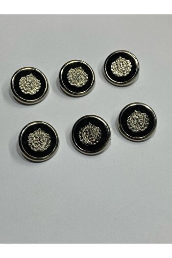 karantuhafiye Trench coat button / metalized (plastic) / set of 6 / Black
