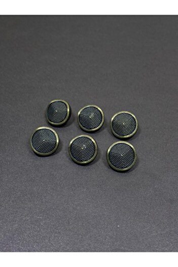 karantuhafiye Cardigan Vest Length Button / Metallized (plastic) Button / Oxide 1.8 Cm Set of 6