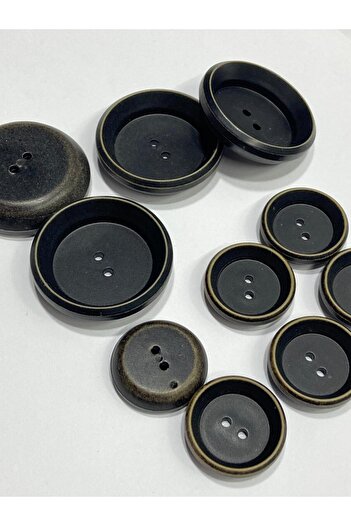 karantuhafiye Italian Design Dish Model Button Set / Coat Coat Button / Black