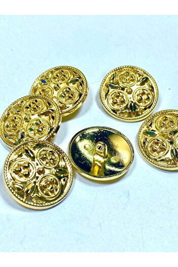 karantuhafiye Coat Coat Button / Metal Button / Gold / 3 Cm / Set of 6/mde