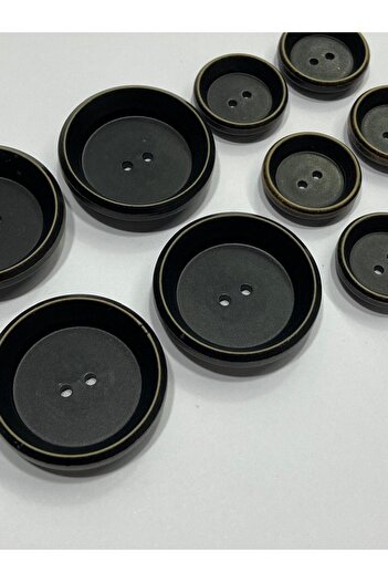 karantuhafiye Italian Design Dish Model Button Set / Coat Coat Button / Black