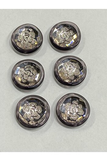 karantuhafiye Jacket and Sleeve Button Italian Button Set of 6 Grey 2 CM d2002