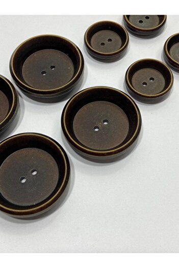 karantuhafiye Italian Design Dish Model Button Set / Coat Coat Button / Brown Color