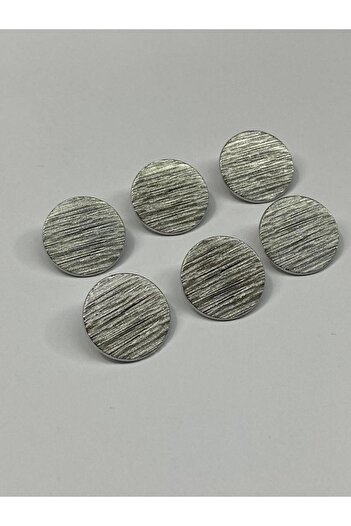 karantuhafiye Trench Coat Jacket Button Set Striped Coin Model Silver