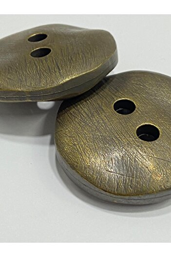 karantuhafiye Italian Giant Button / Oxide Color Wavy Model / 2 Pieces / 4 cm Diameter