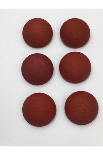 karantuhafiye 6-Piece Red Matte Pearl Curved Cardigan and Vest Button Set - 1.5 cm (Code:3598)