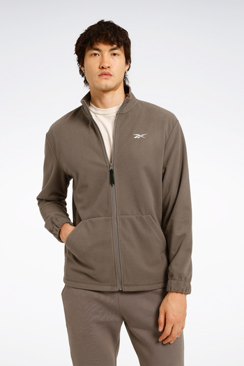 Reebok ID -F FLEECE FZ أنثراسايت للرجال