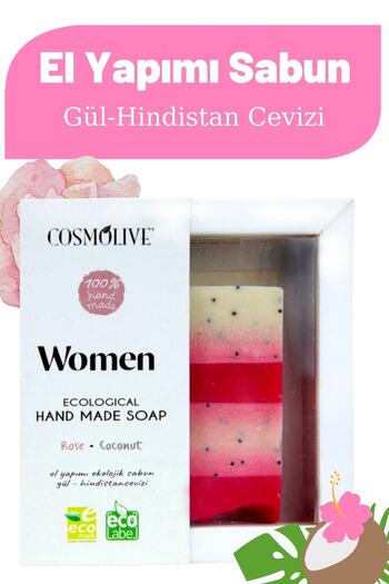 Cosmolive Handmade Soap |   Facial Hair Skin Care |   Rose & Coconut |   Special for Women |   100g