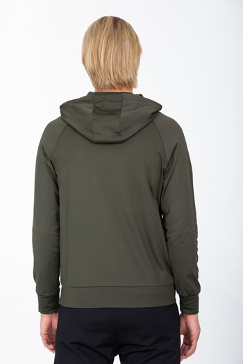 DYNAMO Ανδρικό Φούτερ με κουκούλα Χακί Diver Fabric AS-169