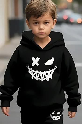 han elegant Σετ 2 τεμαχίων Seasonal Unisex Cool παιδική κουκούλα και τσέπη καγκουρό