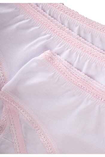 Cigit Triple Girl's Panties Set 2-9 Years Pink Frilly