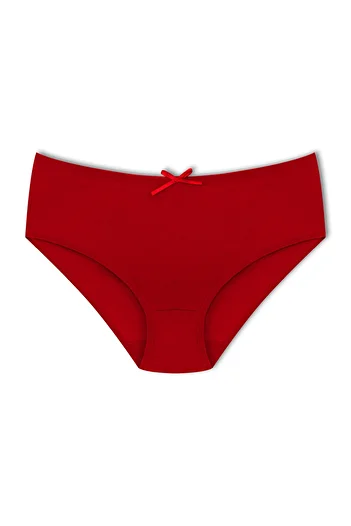 HNX Red High Waist Large Size Women's Panties 3-Piece