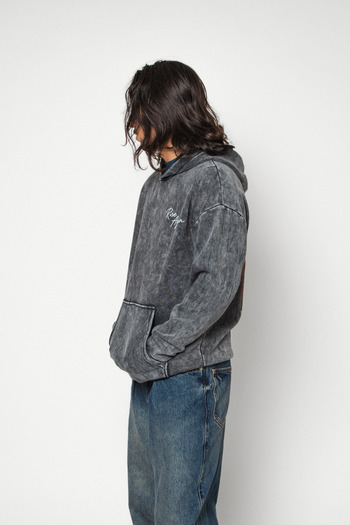 Sekizbiraltı Rise Again Printed Oversize Unisex Premium Washable Black Hoodie