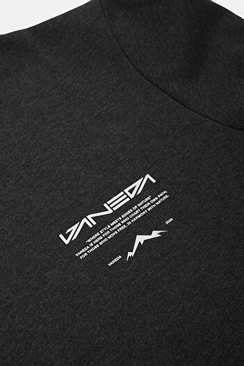 Vaneda Bisiklet Yaka Regular Fit Next Unisex Sweatshirt Antrasit