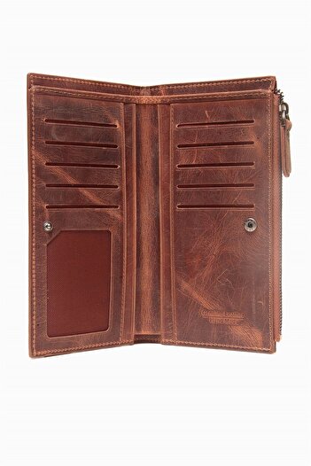 DAMY Genuine Leather Women's Wallet, Card Holder, Mother's Day 860 - Tan
