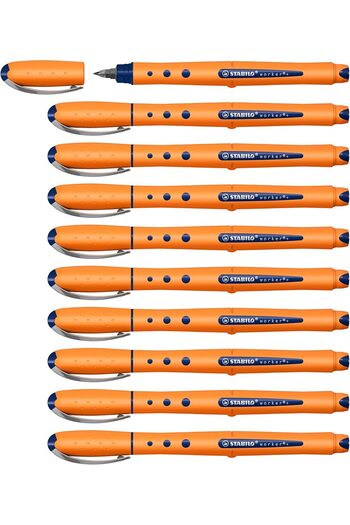 Stabilo Rollerball - worker+ Fine - Box of 10 - Blue