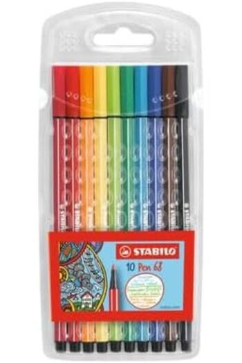 Taimi Pack of 10 Colorful Felt-Tip Pens - Vibrant Variety for Creative Expression