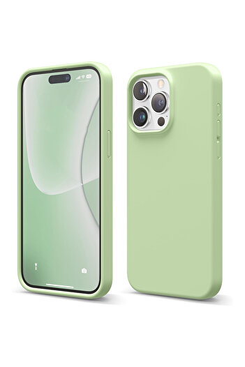 Merwish Apple Iphone 12 Promax Uyumlu Içi Kadife Logolu Lansman Silikon Kılıf Kapak Yeşil