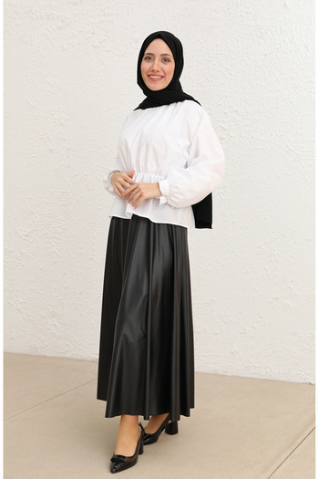 sefamerve Black A-Line Skirt 85022A-01