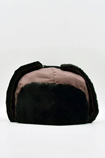 Külah Faux Fur Pilot Beret Brown Kalpak Hat