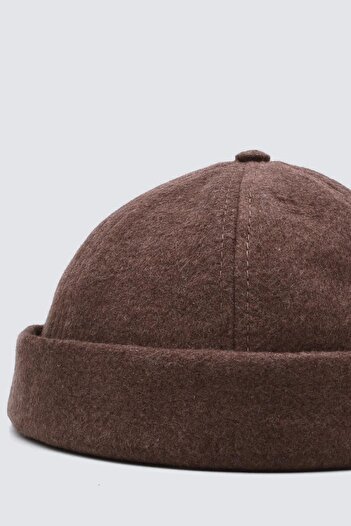 Külah Winter New Style Wool Retro Hip-Hop Docker Hat Brown