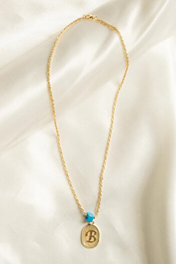 Modex Twisted Chain Letter B Necklace Gift for Lover