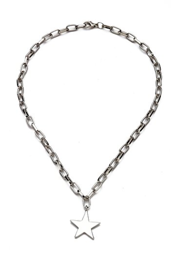 Modex Silver Color Star Figure Necklace