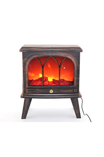 hediyeconcepti Vintage Retro Dekoratif Elektirikli Şömine & Gece Lambası