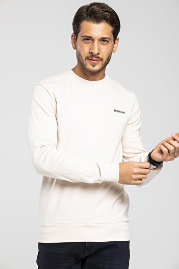 Superlife Süperlife Crew Neck Long Sleeve Tight Fit Thin Men's Sweatshirt Spr2019K18