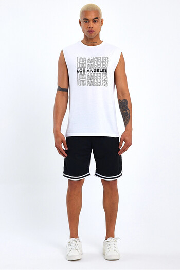 Superlife Pánské tričko Superlife Crew Neck Regular Fit New York s potiskem Spr22ts123
