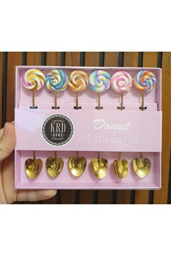 LOVYCO Sweet Donut Gold 6-Person Cocktail Spoon