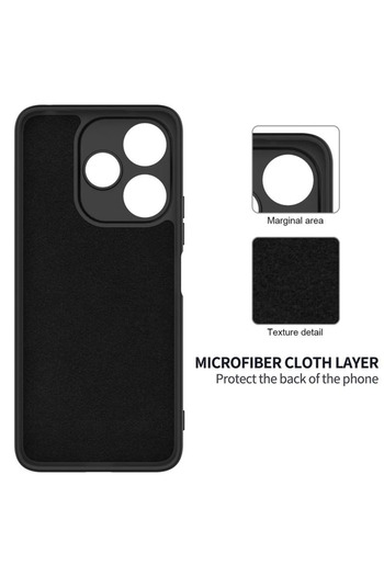 Fibaks Samsung Galaxy A16 Case Velvet Launch Soft Soft Liquid Silicone Camera Protection Cover