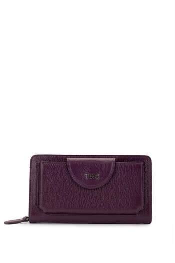 Tamer Tanca Women's Genuine Leather Purple Casual Wallet