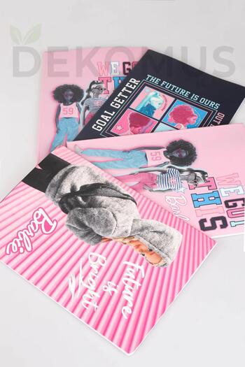 Barbie Dekomus Licensed Single A4 60 Sheets Checkered Notebook