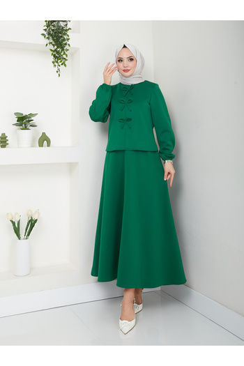 VOLT CLOTHİNG Women's Bow Detailed Skirt Set