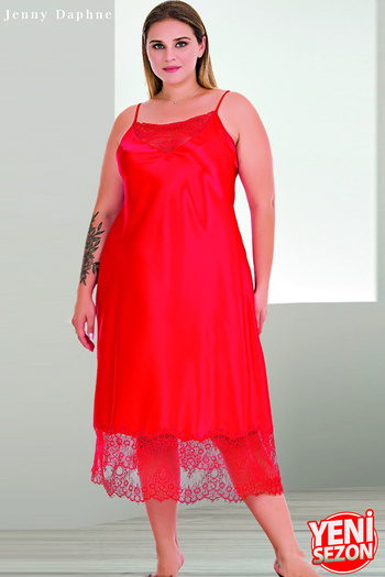 Jenny Daphne Lace Plus Size Long Nightgown and Dressing Gown Set