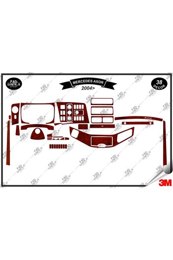 FD Damla Etiket Mercedes Axor 2004 - Set de 38 de piese pentru consolle torpedo din mahon