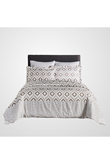 Donetella Printed Bedding Comforter Set, 7 Pcs King Size Fits 240x260 Cms With 350 GSM Detachable Filler