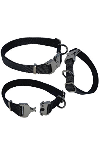 VSLT HANDMADE Tactical Security - Dog Collar with Metal Lock. Dogs with up to 30 Kilograms