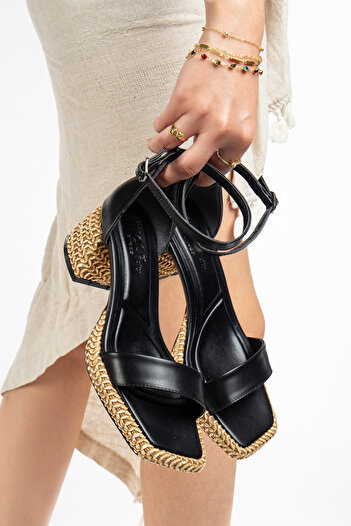 CİRON SHOES Platform HASIRLI Abiye Ayakkabı A-0-1